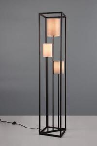 TRIO 403100317 ROSS stojaca lampa 3xE27 V1530mm čierna matná, béžová, šedá, hnedá