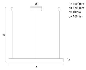 LED Stmievateľný luster na lanku LED/72W/230V 3000-6500K + diaľkové ovládanie