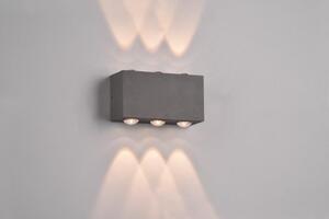 TRIO 240760142 CLYDE vonkajšie nástenné svietidlo SMD LED 2x3W/300lm 3000K IP54 antracitová