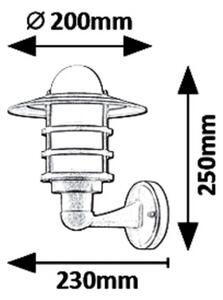 Rabalux 7678 - Vonkajšie nástenné svietidlo DARRINGTON 1xE27/20W/230V IP44