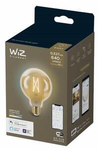 Philips WiZ Tunable white 8718699786793 LED žiarovka Filament Globe E27 6,7W/640lm G95 2000-5000K