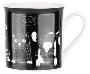 Altom Porcelánový hrnček Cool Friends, 250 ml, čierna