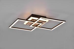 TRIO Reality R62793635 GIRO stropné svietidlo SMD LED 25W/3000lm 2700-6000K imitácia dreva, čierna, stmievateľné, diaľkový ovládač