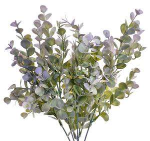 Dekorácia zelená umelá rastlina s fialkastými listami - 12*12*35 cm - Clayre & Eef