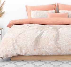 Goldea bavlnené posteľné obliečky duo - veľké lososové mandaly s lososovou 140 x 200 a 70 x 90 cm