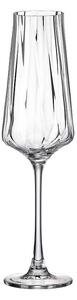 Crystal Bohemia Cettia optic poháre na sekt 270 ml 6 ks