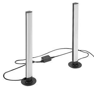 RABALUX 76014 Paco dekoračná stolná lampa LED V380mm 2x5W RGB čierna, biela, stmievateľné, 2-set + diaľkový ovládač