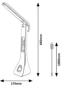 RABALUX 74041 Amato stolové svietidlo LED V440mm 7W/340lm 4000K čierna, stmievateľné