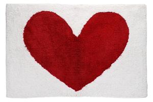Červená/biela kúpeľňová predložka 50x80 cm Heart – Rex London
