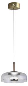 Závesné svietidlo Vetro, 1x transparentné sklenené tienidlo, b