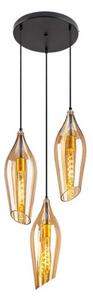 RABALUX 72203 Bellini závesné svietidlo 3xE27 D300mm čierna, jantárová