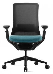 Kancelárska ergonomická stolička ROLY BLACK – sieťovina, viac farieb Svetlomodrá