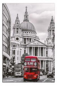 Obraz na plátne Červený autobus v Londýne