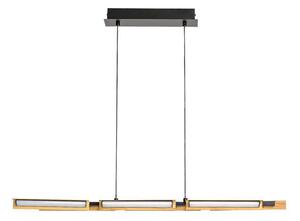 RABALUX 72045 Remiel závesné svietidlo LED 30W/1570lm 3000K matná čierna, imitácia dreva