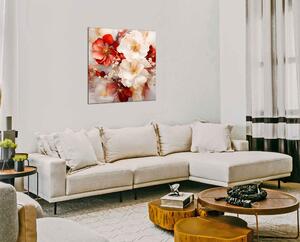 Obraz na plátne Biele a červené kvety