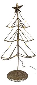 Stromček s hviezdou LED zlatý 30 cm Prodex X107040