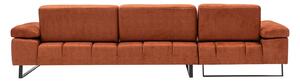 Dizajnová rohová sedačka Vatusia 314 cm oranžová - ľavá