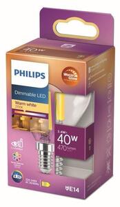 Philips 8719514324398 LED žiarovka E14 3,4W/40W 470lm 2200-2700K P45 kvapka filament WarmGlow Dimmable
