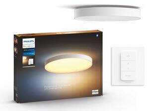 Philips HUE LED White Ambiance 41161/31/P6 Enrave XL stropné svietidlo 48W 6100lm 2200-6500K 55,1cm biele stmievateľné BlueTooth + HUE Switch