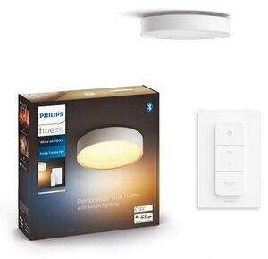 Philips HUE LED White Ambiance 41158/31/P6 Enrave S stropné svietidlo 9,6W 1220lm 2200-6500K 26,1cm biele stmievateľné BlueTooth + HUE Switch