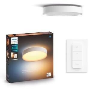 Philips HUE LED White Ambiance 41165/31/P6 Devere M kúpelňové stropné svietidlo 19,2W 2450lm 2200-6500K IP44 38,1cm biele stmievateľné BlueTooth + HUE Switch