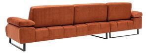 Dizajnová rohová sedačka Vatusia 274 cm oranžová - ľavá