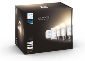 Philips HUE LED White Starter Kit žiarovka 3x E27 3x9,5W 1100lm 2700K stmievateľná BlueTooth + 1x HUE Bridge + 1x HUE Switch