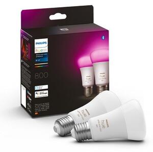 Philips Hue White and color ambiance 8719514328365 LED žiarovka E27 6,5W/800lm 2000-6500K+RGB bluetooth 2-set