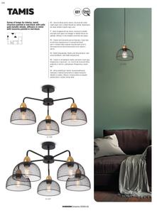 Redo 01-1573 - Luster na lane TAMIS 3xE27/42W/230V pr. 59 cm čierna