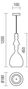 Redo 01-2937 - Luster na lanku AMBIX 1xE27/42W/230V pr. 18 cm zlatý