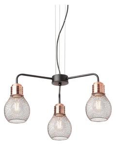 Redo 01-1579 - Luster na lanku EDISON 3xE27/42W/230V, priemer 53 cm, čierna/medená
