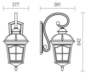 Redo 9648 - Vonkajšie nástenné svietidlo YORK 1xE27/70W/230V IP44 hnedé