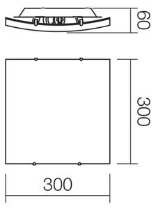 Redo 05-904 - Stropné svietidlo ISIDE 1xE27/42W/230V 30x30 cm číre