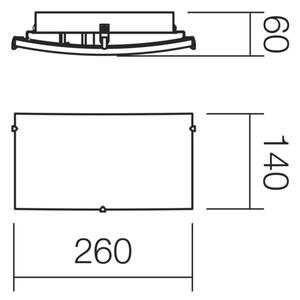 Redo 05-903 - Stropné svietidlo ISIDE 1xE27/42W/230V priehľadné