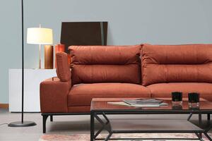 Dizajnová rohová sedačka Faunia 309 cm oranžová - pravá