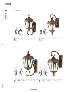 Redo 9656 - Vonkajšia nástenná lampa ESSEN 1xE27/70W/230V IP44 hnedá/patina