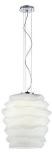 Redo 01-1142 - Luster na lanku MAGMA 1xE27/42W/230V, priemer 38 cm, lesklý chróm/biela