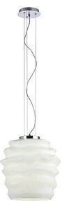 Redo 01-1141 - Závesné svietidlo MAGMA na lanku 1xE27/42W/230V priemer 30 cm lesklý chróm/biela