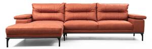Dizajnová rohová sedačka Faunia 309 cm oranžová - ľavá