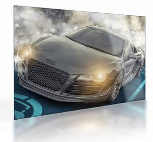 Sklenený obraz auta Audi - sivé (70x50 cm)