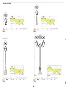 Redo 9662 - Vonkajšia lampa ESSEN 1xE27/70W/230V 221,5 cm IP44 hnedá/patina