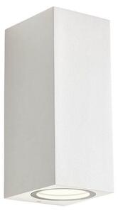 REDO 90529 BRIO vonkajšie nástenné svietidlo COB LED 10W 1000/798lm 3000K IP54 biela, efektné