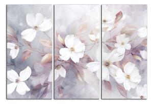 Moderný obraz Biele kvety a lístky