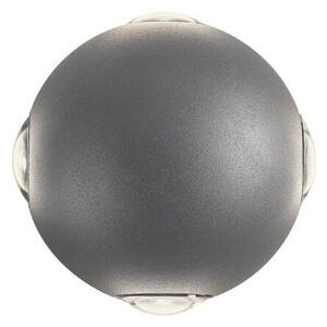 REDO 90500 MILESTONE vonkajšie nástenné svietidlo SMD LED 12W 1400/1046lm 3000K IP54 antracit, efektné