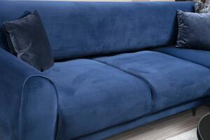 Dizajnová rozkladacia sedačka Haylia 287 cm modrá - pravá