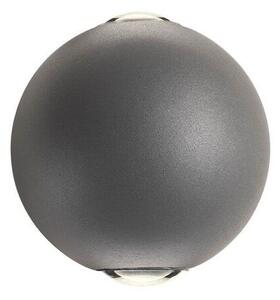 REDO 90498 MILESTONE vonkajšie nástenné svietidlo SMD LED 6W 668/528lm 3000K IP54 antracit, efektné