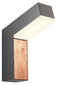 REDO 90510 WOODY vonkajšie nástenné svietidlo SMD LED 10W 1131/650lm 3000K IP54 tmavošedá, imitácia dreva