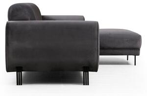 Dizajnová rozkladacia sedačka Haylia 287 cm antracitová - pravá