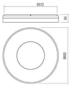 Redo 01-2004 - stmievateľné LED stropné svietidlo MAYA LED/75W/230V priemer 60 cm zlaté