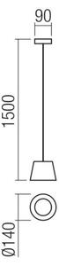 Redo 01-1495 - LED závesný luster na lankách LOLLI LED/6W/230V priemer 14 cm biela